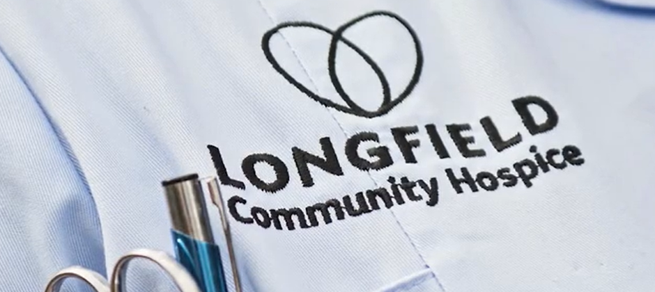 Longfield Hospice logo on a uniform 